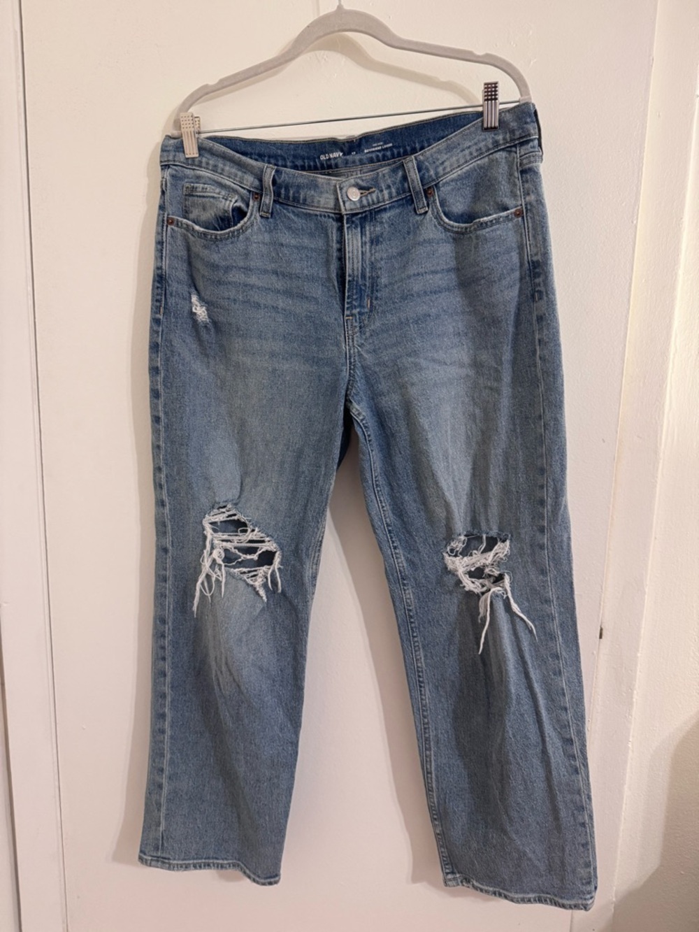 Old Navy Mid-Rise Boyfriend Loose Jeans - Blue - Picture 3 of 7
